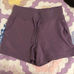 Lululemon Purple On the Fly Sweatshorts
